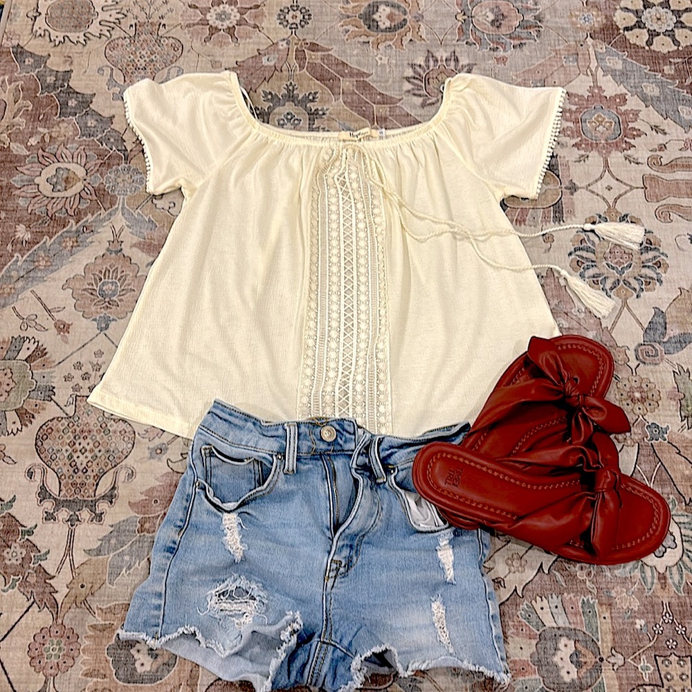 hope horizon cream boho top